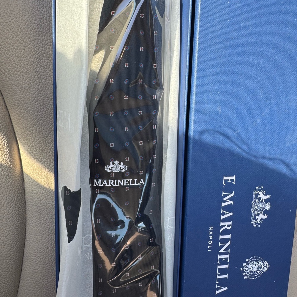 Navy Floral Silk Tie